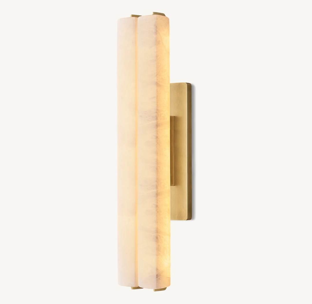 Audubon Alabaster Double Wall Sconce