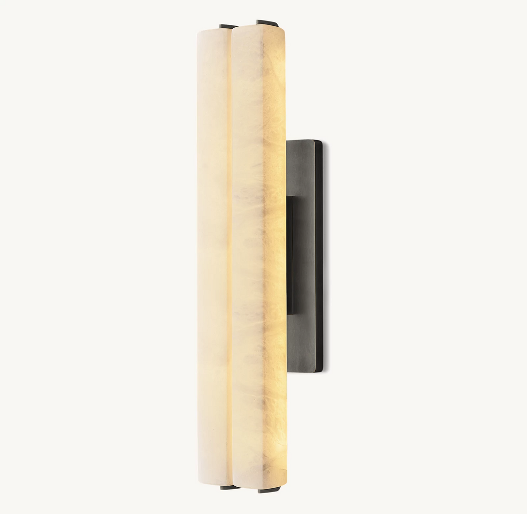 Audubon Alabaster Double Wall Sconce