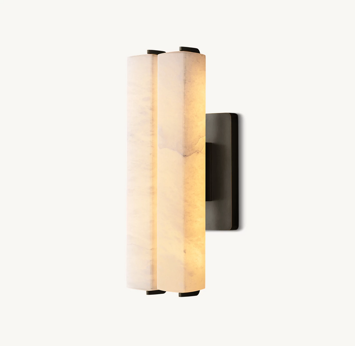 Audubon Alabaster Double Wall Sconce