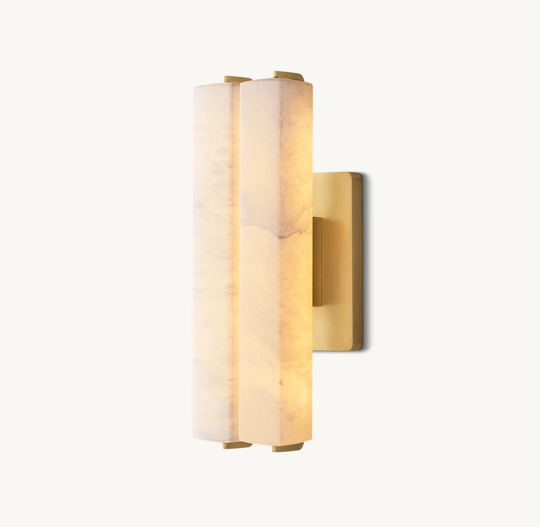 Audubon Alabaster Double Wall Sconce