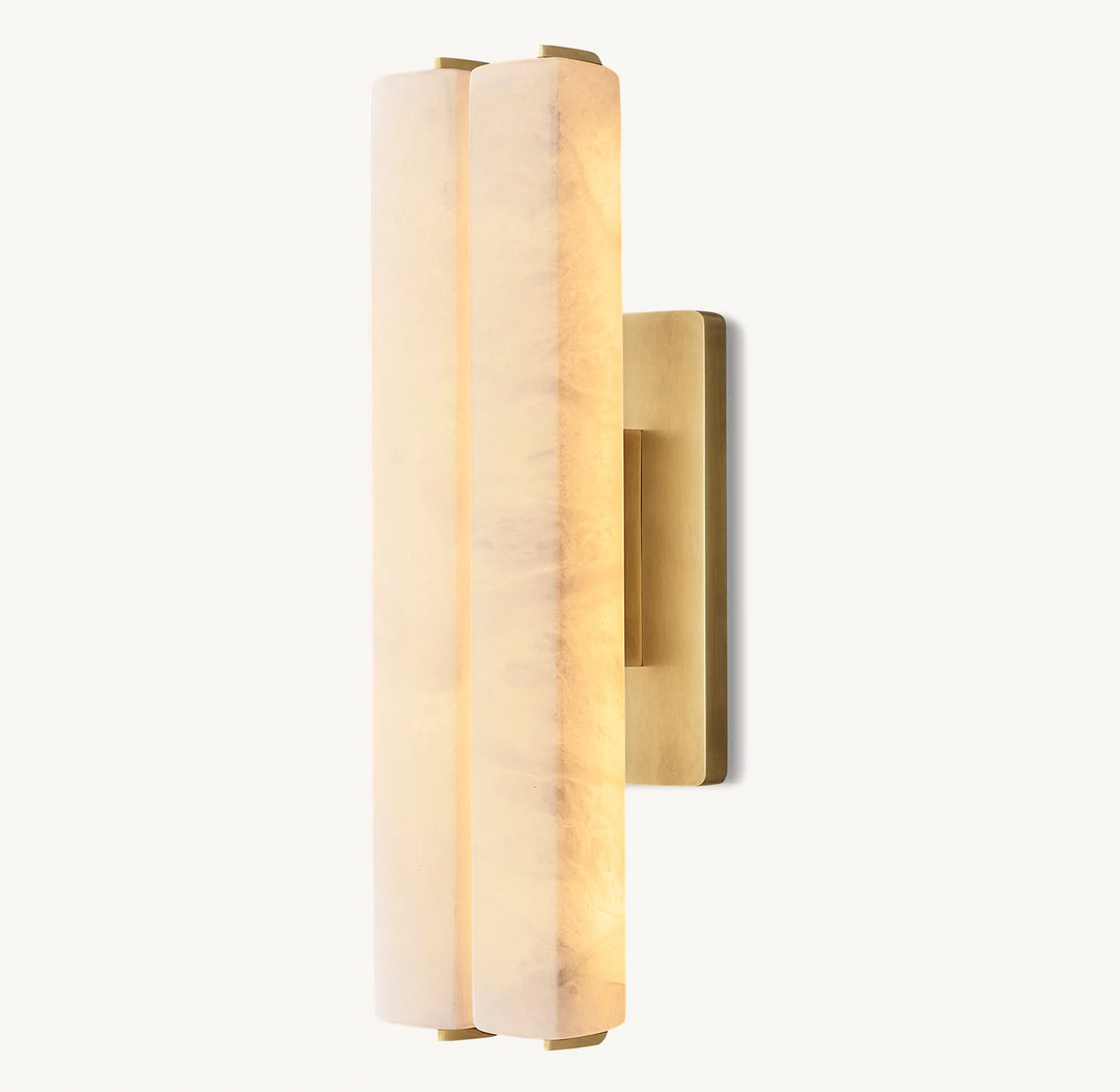 Audubon Alabaster Double Wall Sconce
