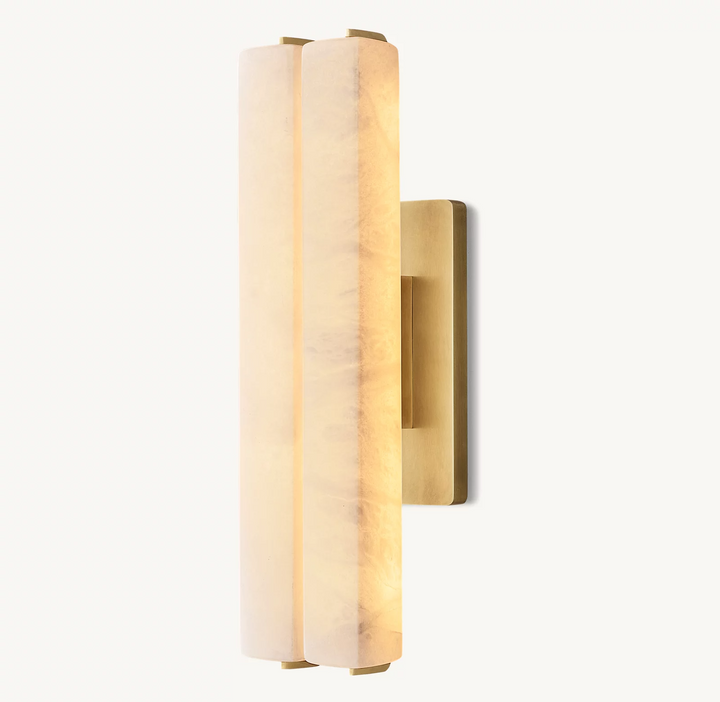 Audubon Alabaster Double Wall Sconce