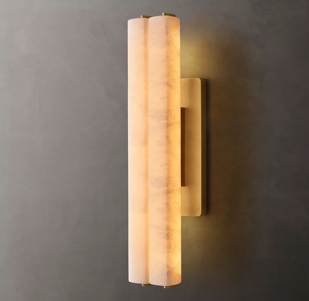 Audubon Alabaster Double Wall Sconce