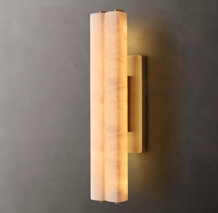 Audubon Alabaster Double Wall Sconce