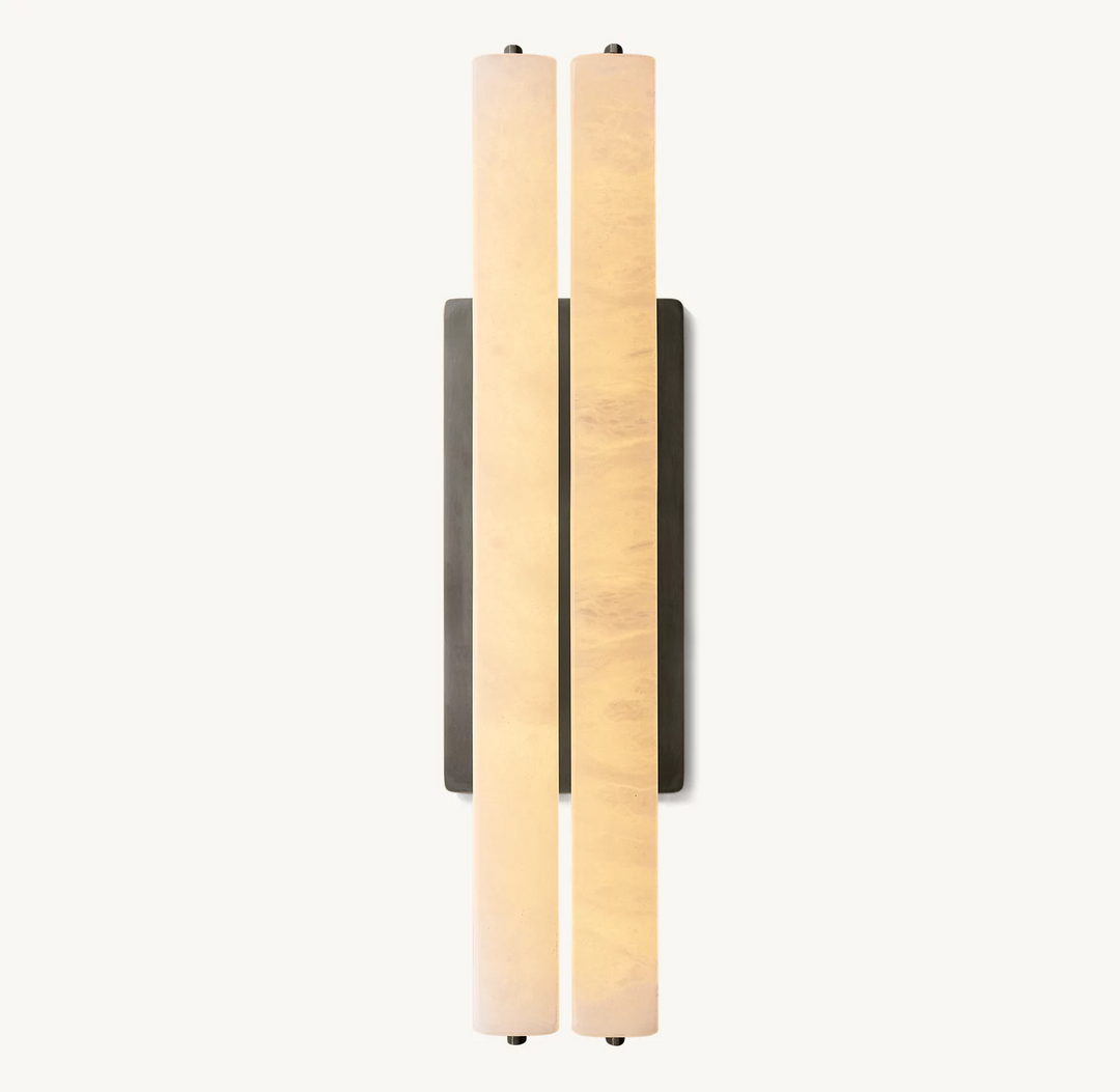 Audubon Alabaster Double Wall Sconce