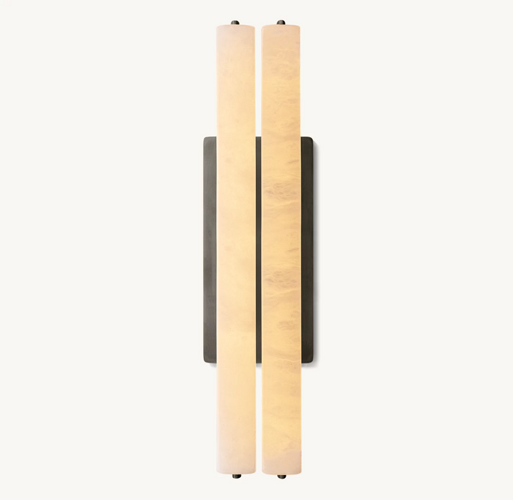 Audubon Alabaster Double Wall Sconce