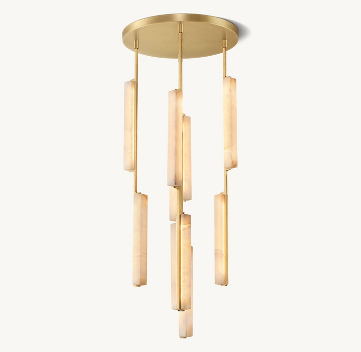 Audubon Alabaster Round Chandelier 24"