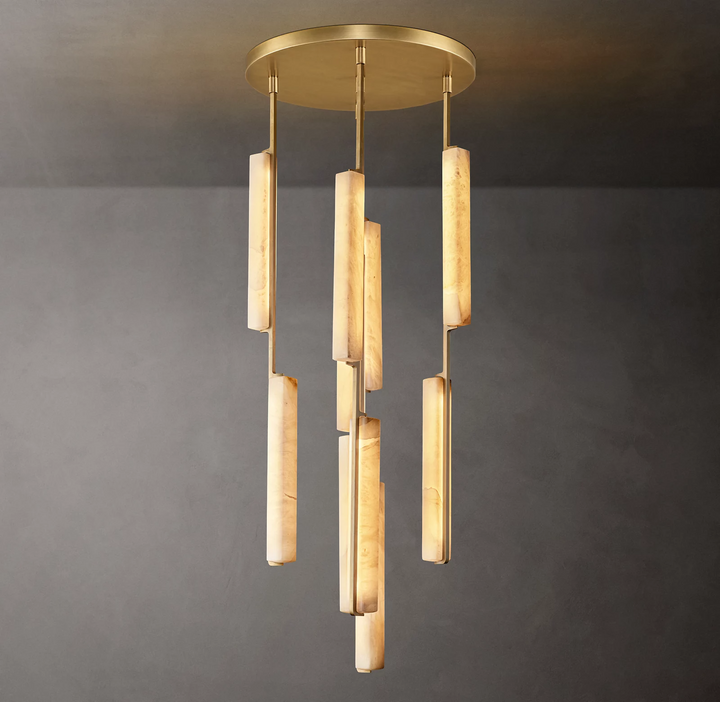 Audubon Alabaster Round Chandelier 24"