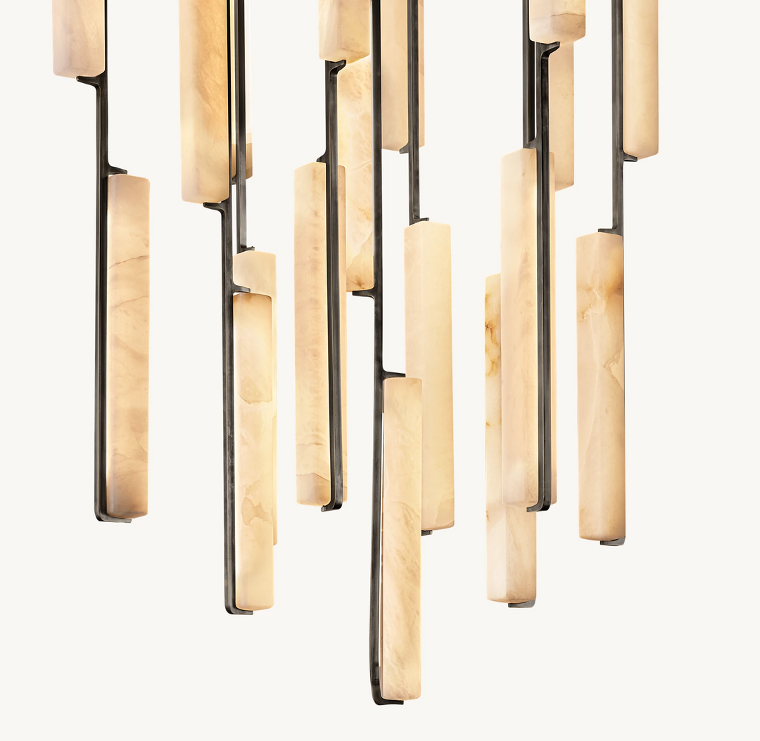 Audubon Alabaster Round Chandelier 40"