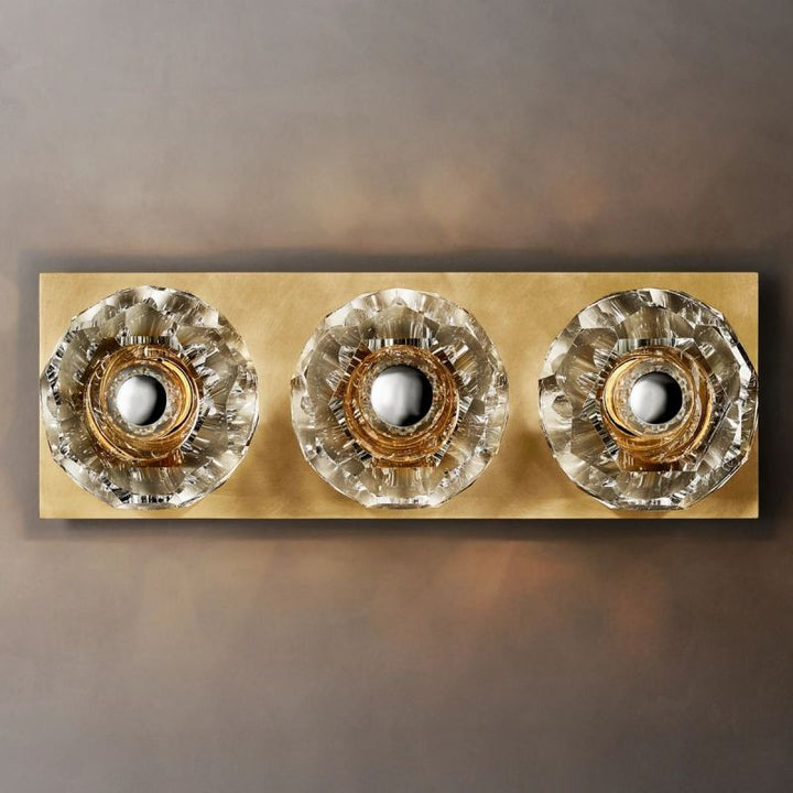 Kristal Clear Glass Linear Short Wall Sconce