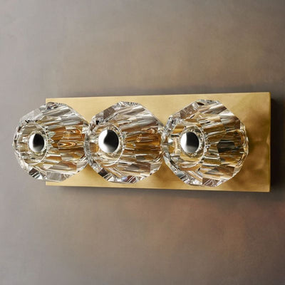 Kristal Clear Glass Linear Short Wall Sconce