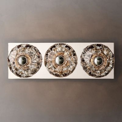 Kristal Clear Glass Linear Short Wall Sconce