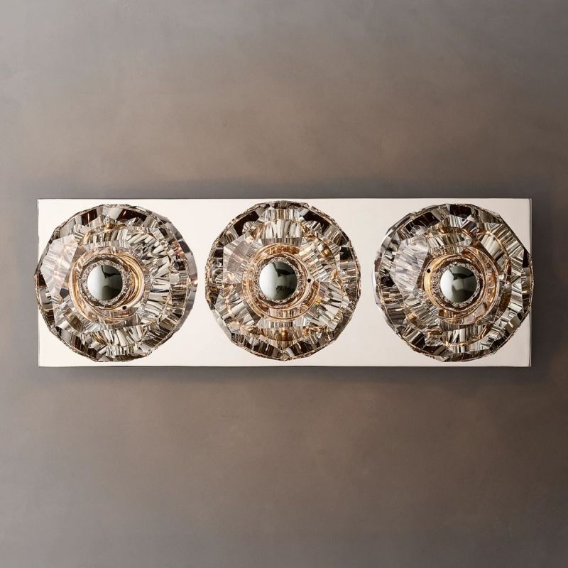 Kristal Clear Glass Linear Short Wall Sconce