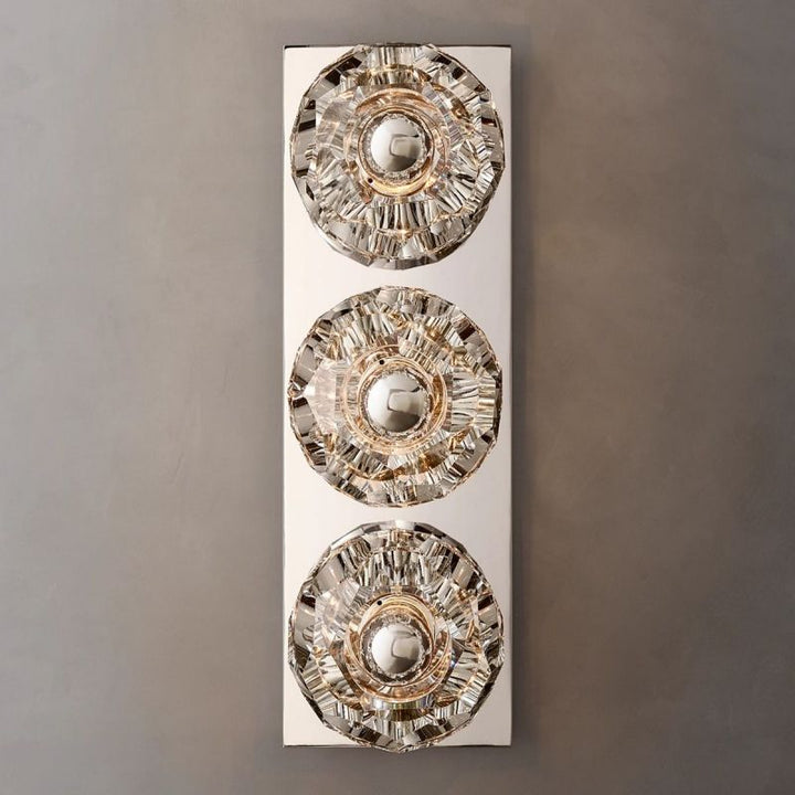 Kristal Clear Glass Linear Short Wall Sconce