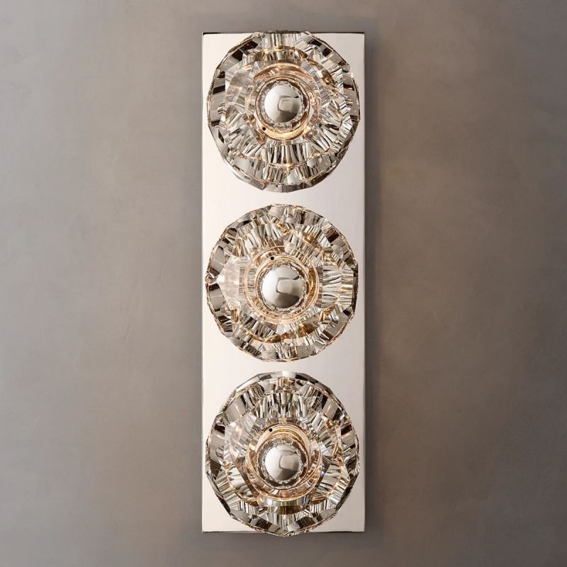 Kristal Clear Glass Linear Short Wall Sconce
