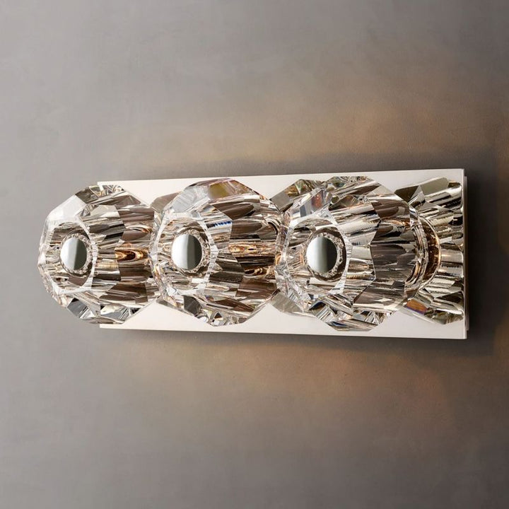 Kristal Clear Glass Linear Short Wall Sconce
