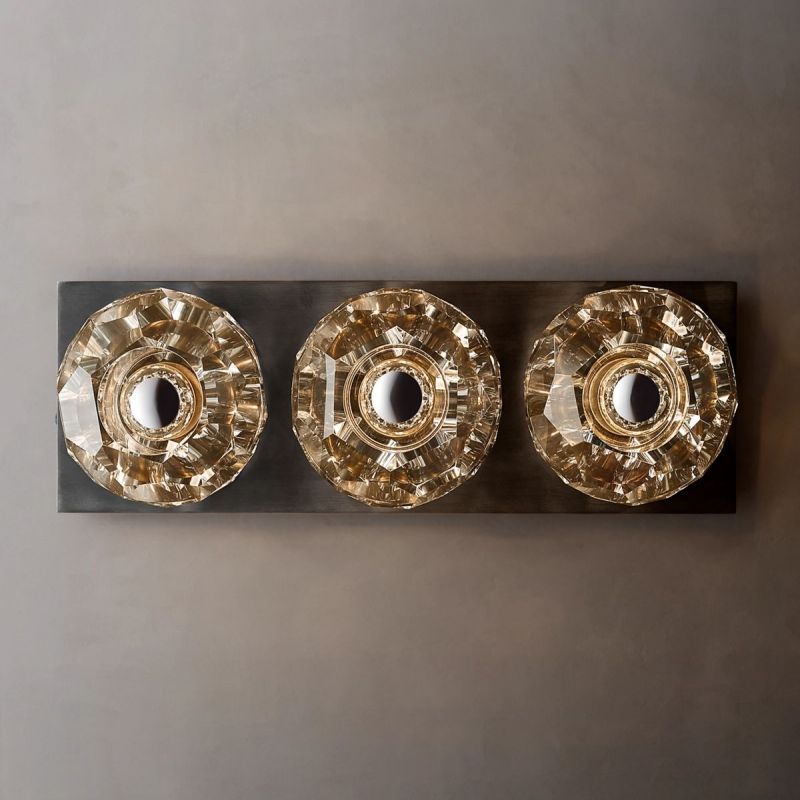 Kristal Clear Glass Linear Short Wall Sconce
