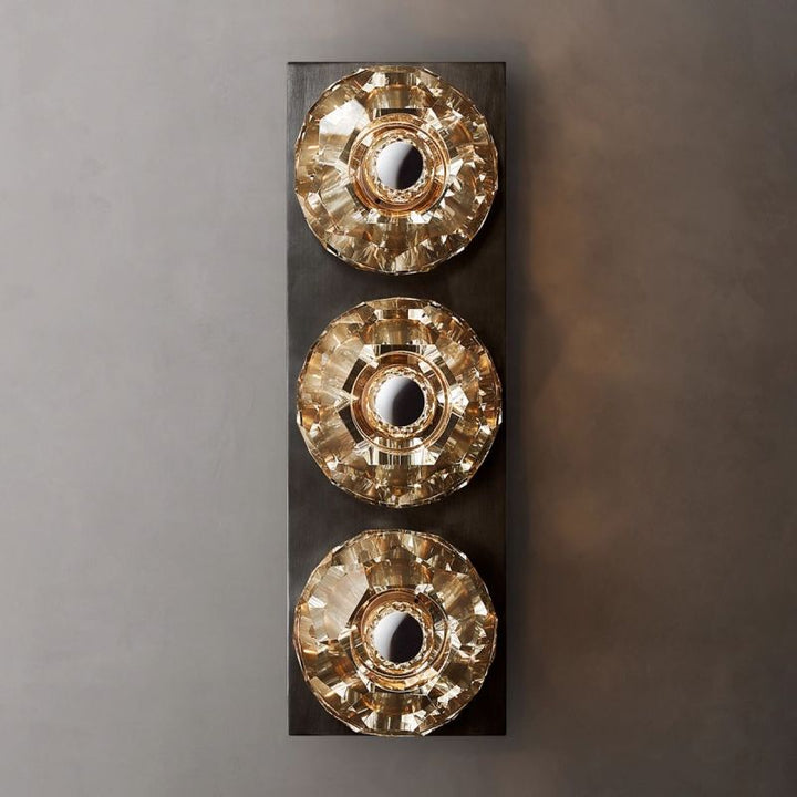 Kristal Clear Glass Linear Short Wall Sconce