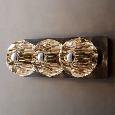 Kristal Clear Glass Linear Short Wall Sconce