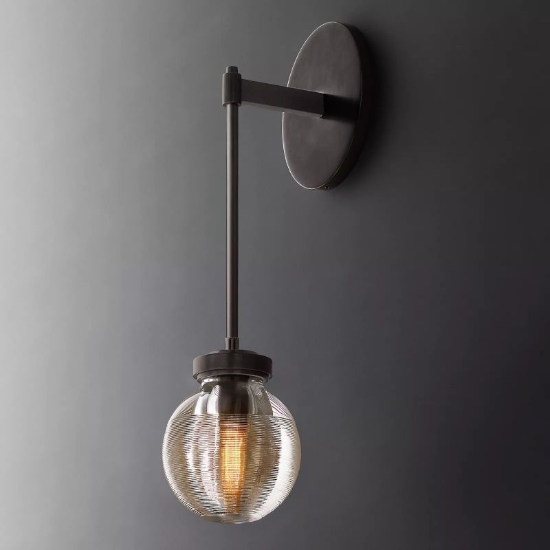 Roby Spherical Modern Wall Sconce (Rod)